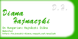 diana hajnaczki business card