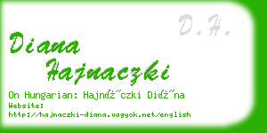 diana hajnaczki business card